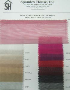 Non Stretch Polyester Mesh Wholesale Card